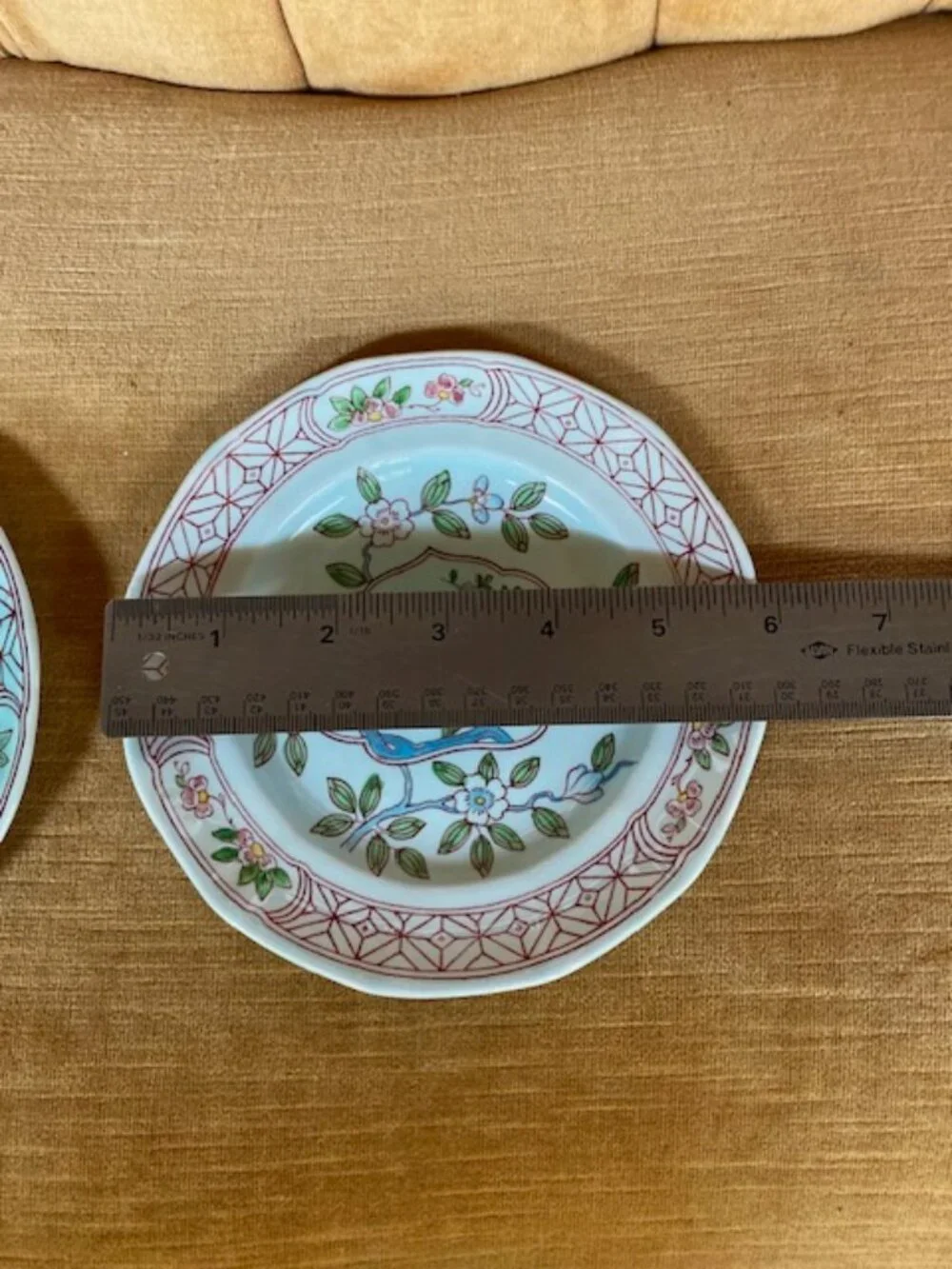ADAMS SINGAPORE BIRD BREAD & BUTTER PLATES- 6 1/8